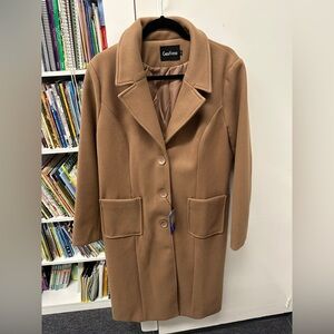 ChouYatou Women's Brown Coat Size Large NWT